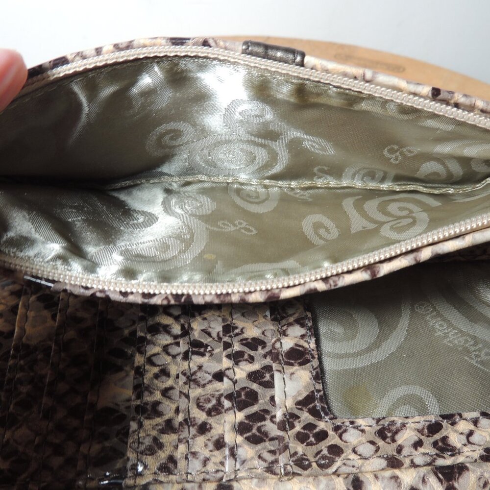 Vintage Brighton Nolita Snakeskin Wallet Clutch Tri-Fold - Picture 5 of 5